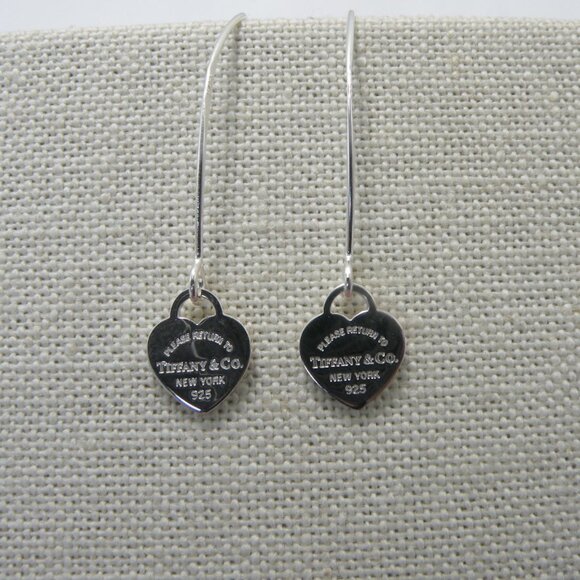 NEW Mini Heart Hook Earrings Return to Tiffany & Co Solid 925 Sterling Silver - Picture 8 of 15